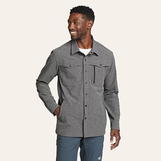 Eddie Bauer Fleece-Lined Flannel Shirt Jacket - Insulated - Save 56%