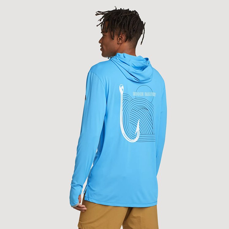 Men's Solarfoil® Upf Long-sleeve Pullover Hoodie - Catching Waves