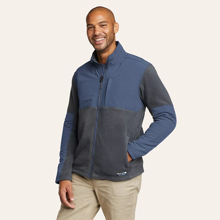 Men's fleece zip up on sale