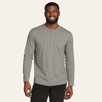 Eddie Bauer Thermal Henley Shirt - Long Sleeve - Save 79%