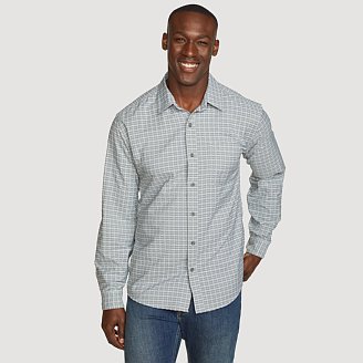 Image of Men's Long-Sleeve Pack It 2.0 Seersucker Shirt