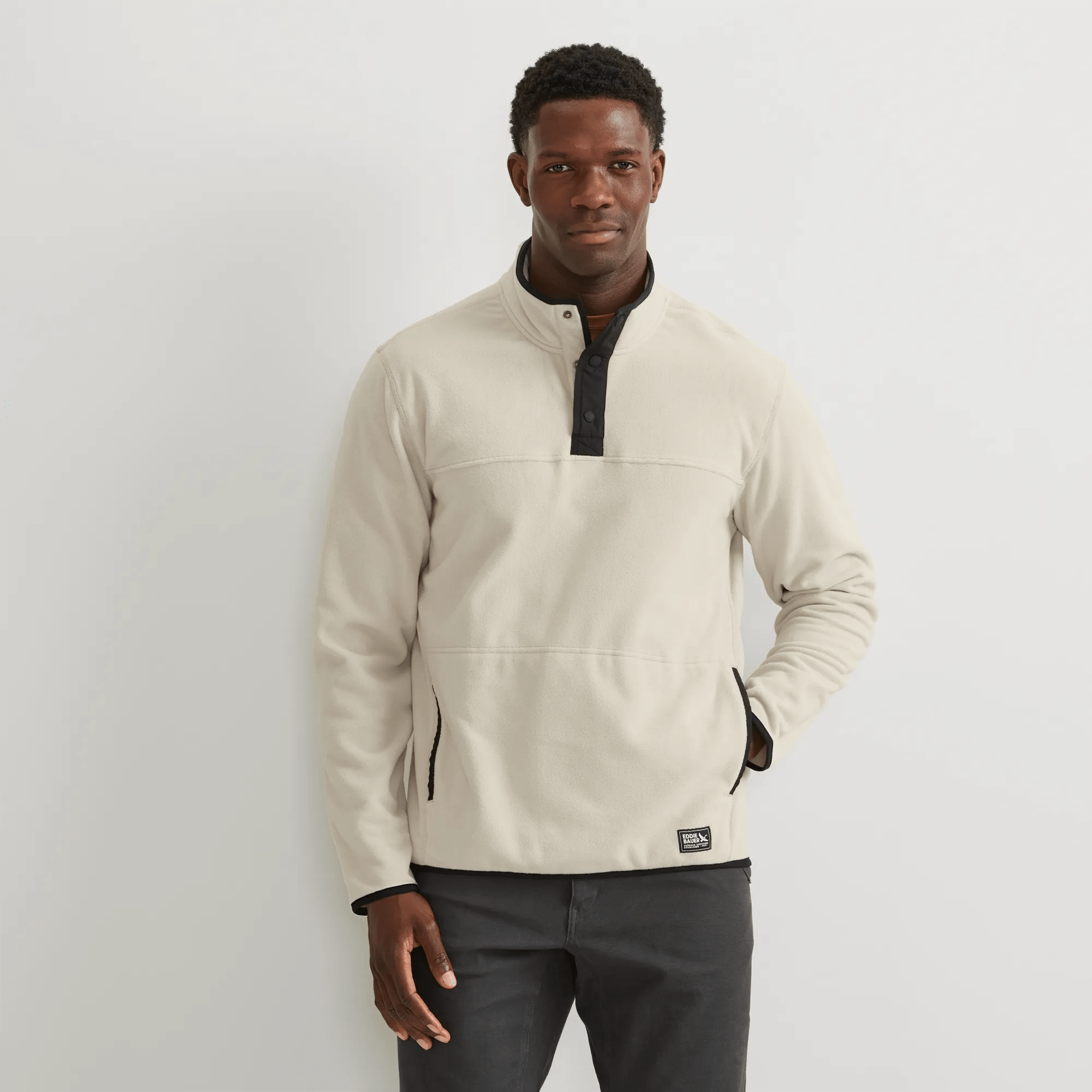 Chutes Fleece Snap Mock Pullover