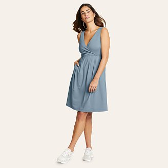 Women's Aster Crossover Dress - Solid | Eddie Bauer