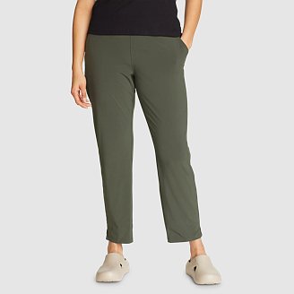 Nwt Womens Eddie Bauer Micro Fleece Lined Hiking Pants Army Green XL $80.00