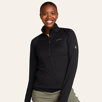 Womens High Route Grid Fleece 1/4-Zip