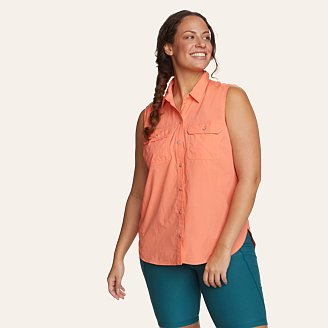 Womens Mountain Ripstop Sleeveless Shirt