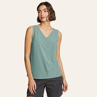 Womens Departure V-Neck Tank Top - Solid