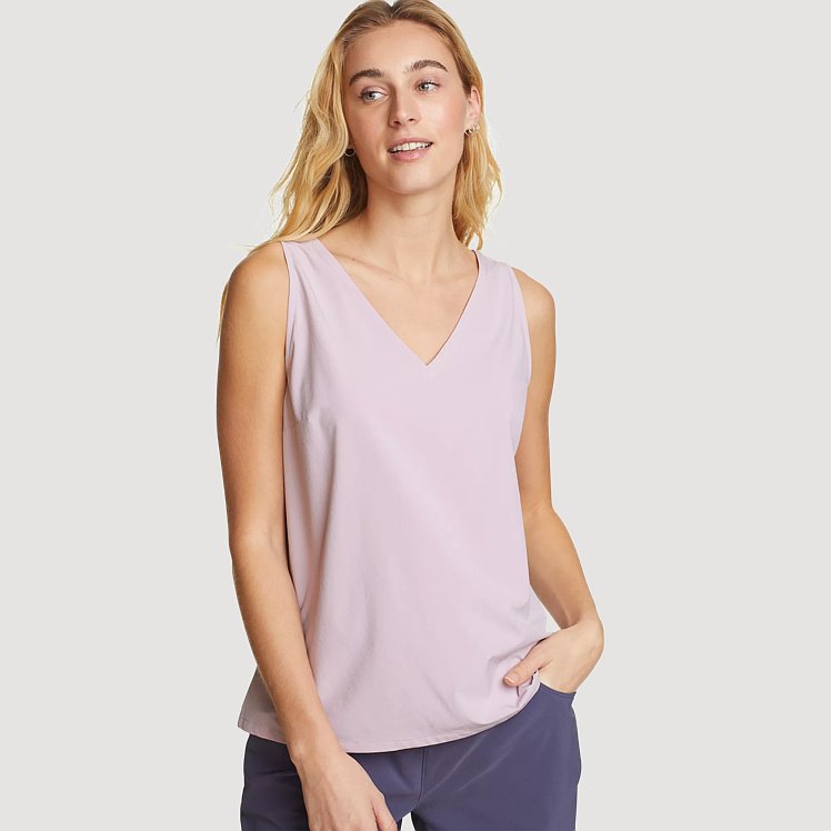 Women&rsquo;s Departure V-neck Tank Top - Solid | Eddie Bauer
