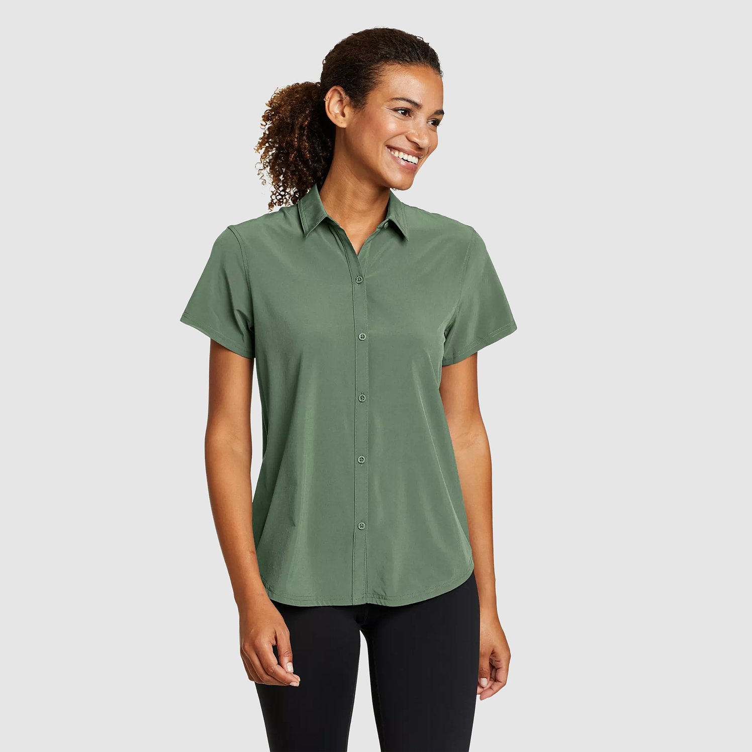 Women's Eddie Bauer Departure 3.0 Long Sleeve Shirt, Size: Large, Green -  Yahoo Shopping