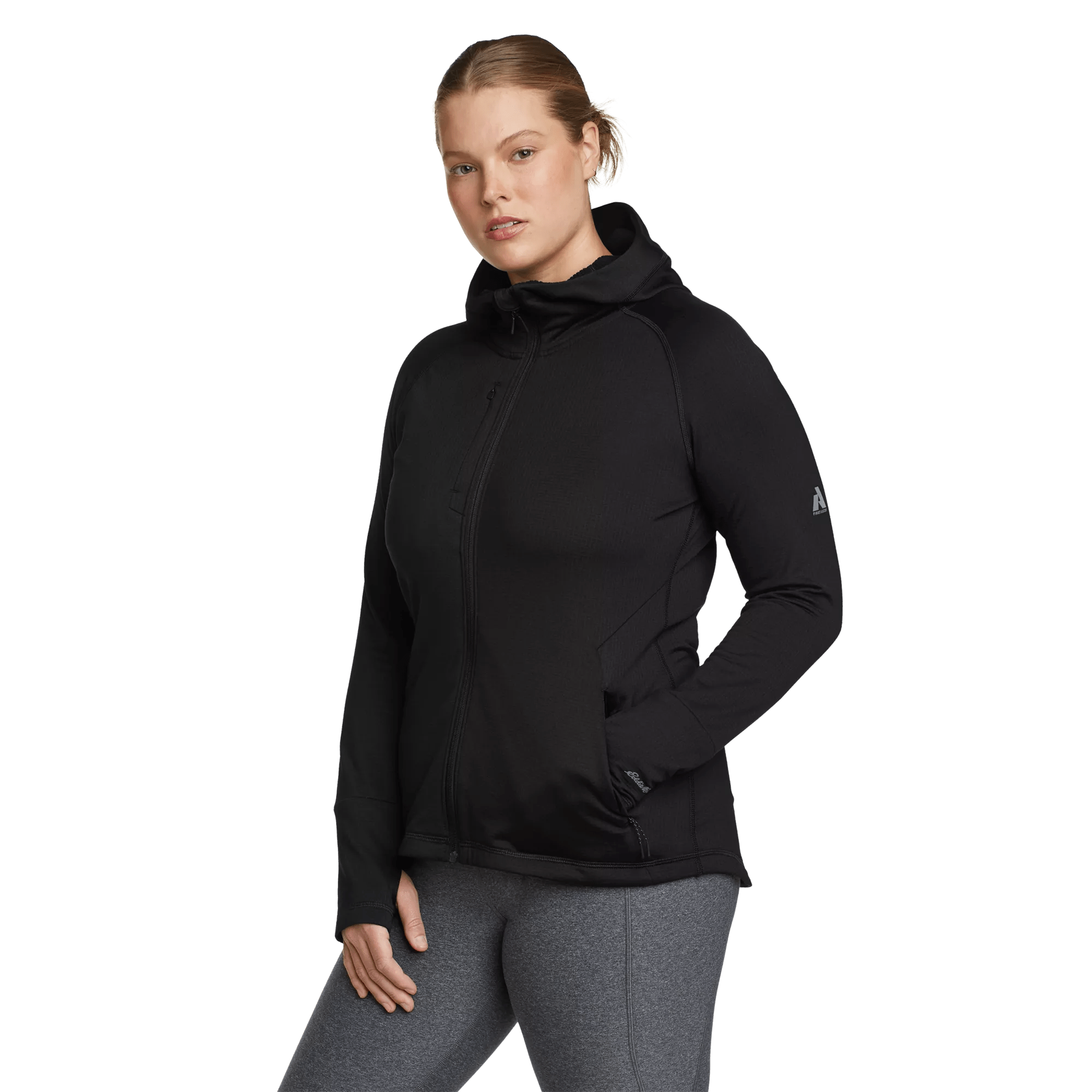 High Route Full-Zip Grid Fleece Hoodie