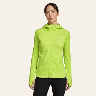 Womens High Route Full-Zip Grid Fleece Hoodie