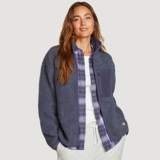 Womens Chilali Faux Shearling Fleece Jacket