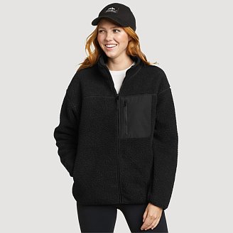 Womens Chilali Faux Shearling Fleece Jacket
