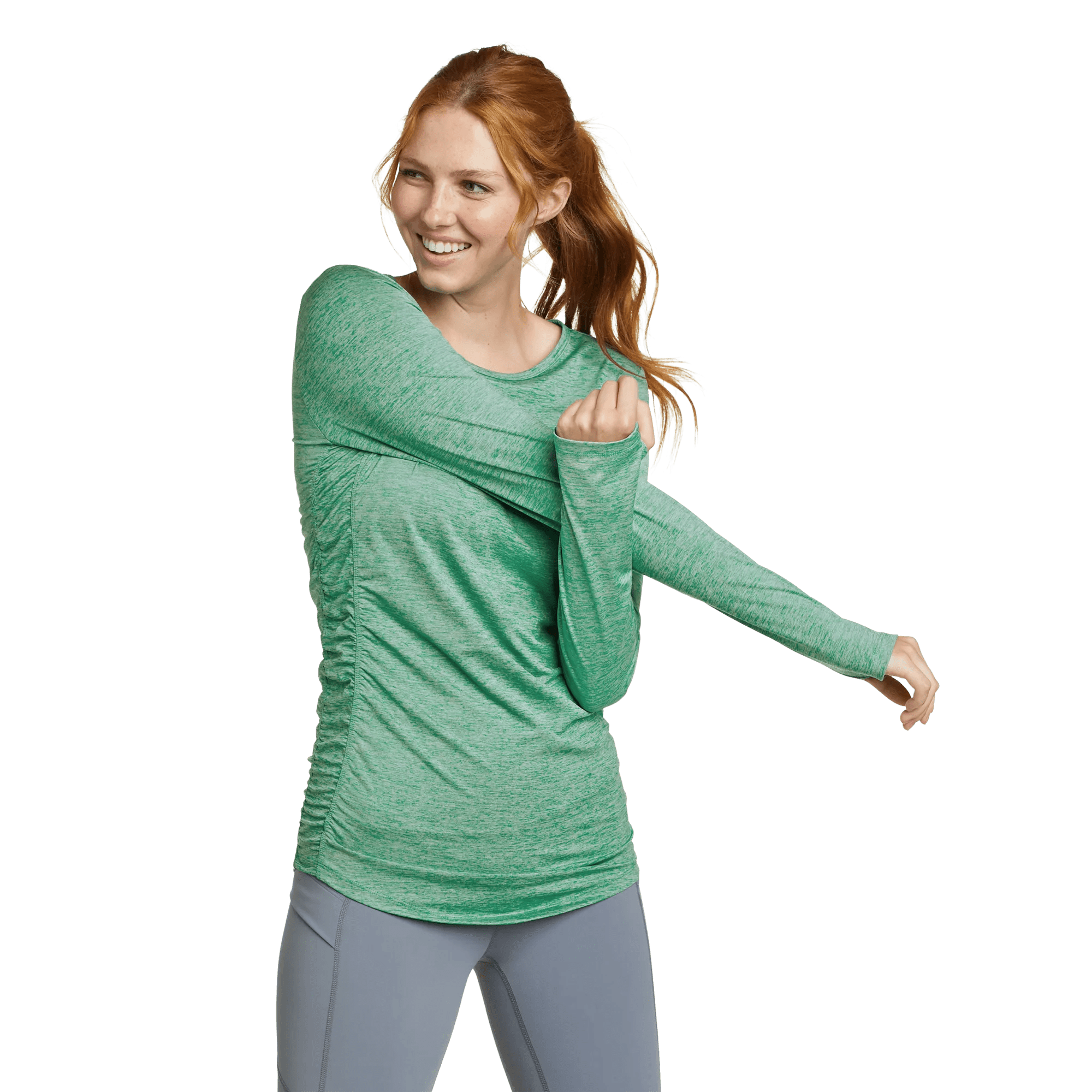 Resolution Long-Sleeve Ruched Tee