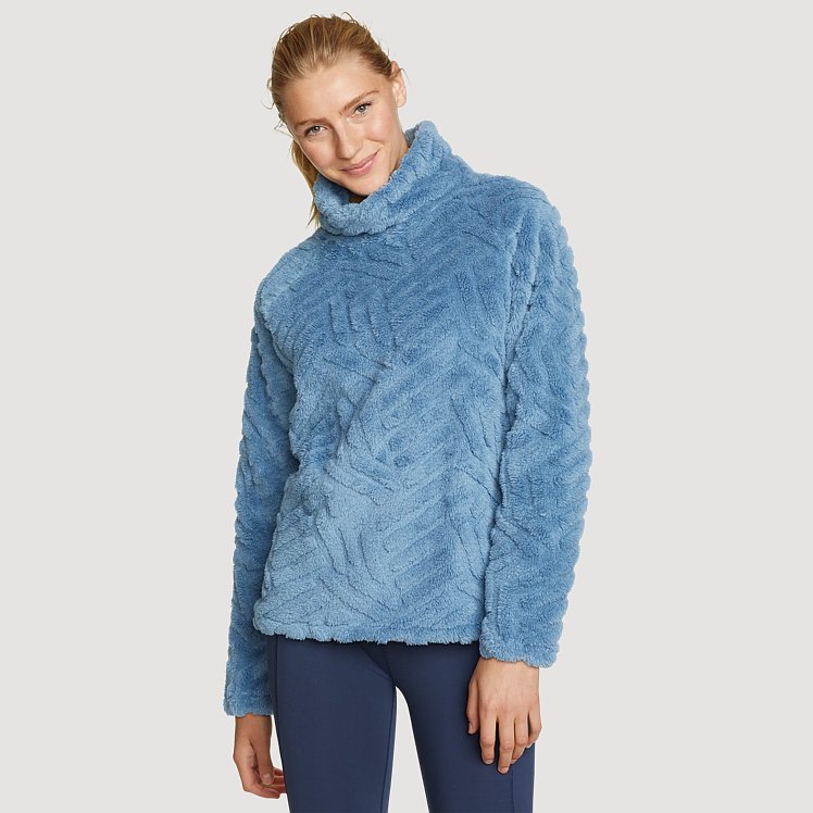 トップス FILL THE BILL FRINGE NECK WARMER BLUE Women's Jolie Fringe Layered Looker in Celeste Blue Melange