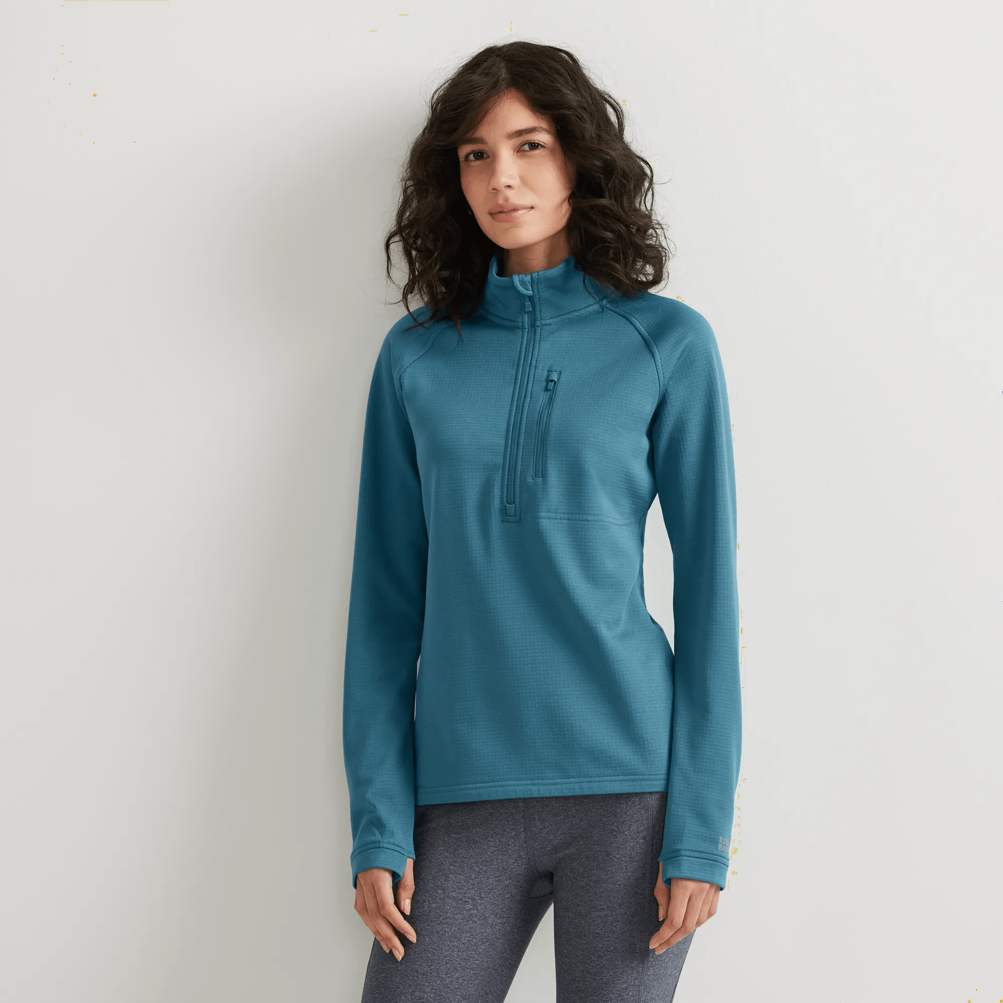 High Route Grid Fleece-Lined 1/4-Zip Pullover