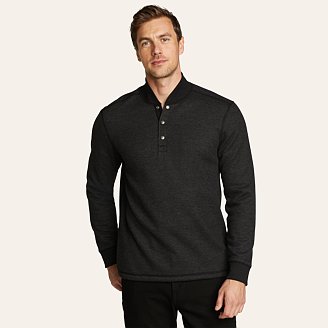 Men's Faux Shearling-Lined Thermal Henley