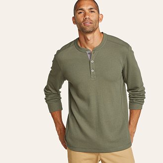 Mens Eddies Favorite Ultrasoft Thermal Henley