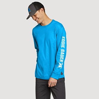 Eddie Bauer Mountain Trek Long-sleeve T-shirt in Black for Men