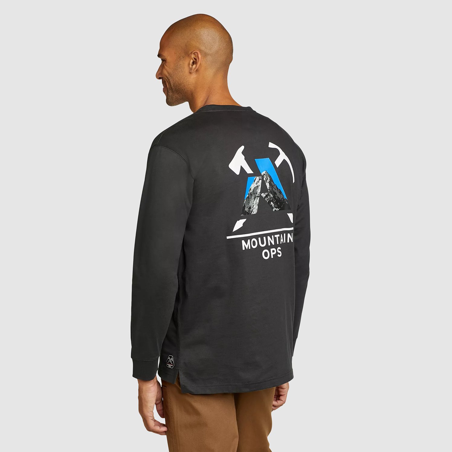 Men's Mountain Ops Long-sleeve 100% Cotton Graphic T-shirt