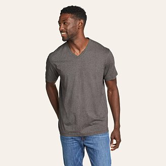 Mens Legend Wash 100% Cotton Short-Sleeve V-Neck T-Shirt