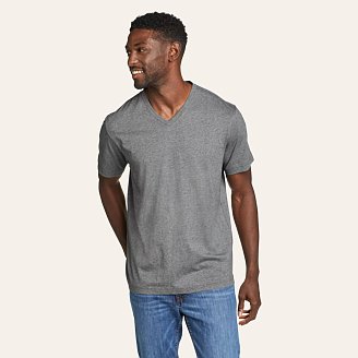 Mens Legend Wash 100% Cotton Short-Sleeve V-Neck T-Shirt