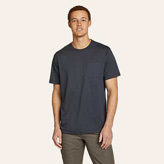 Mens Legend Wash 100% Cotton Short-Sleeve Pocket T-Shirt