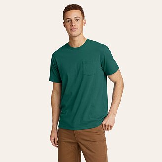 Mens Legend Wash 100% Cotton Short-Sleeve Pocket T-Shirt