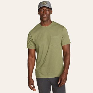 Mens Legend Wash 100% Cotton Short-Sleeve Pocket T-Shirt