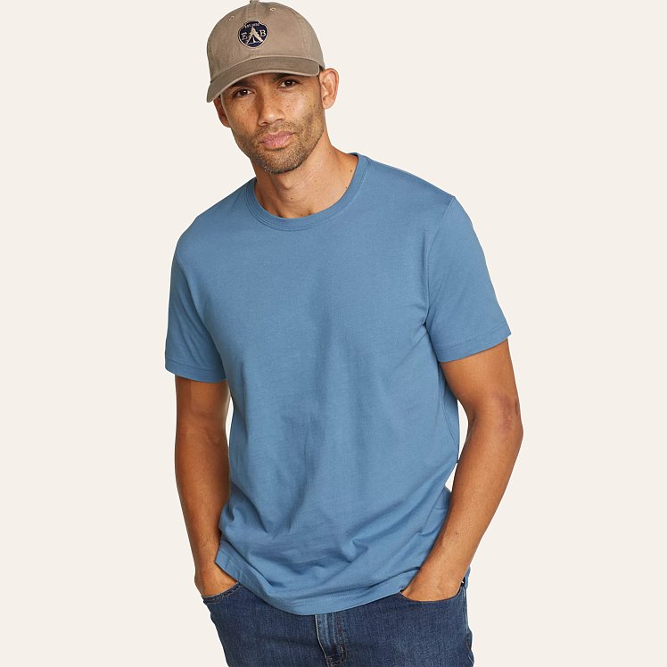 Men s Legend Wash 100 Cotton Short sleeve Slim T shirt Eddie Bauer