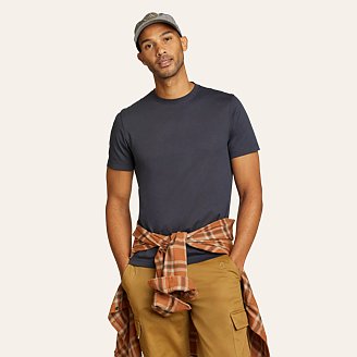 Mens Legend Wash 100% Cotton Short-Sleeve Slim T-Shirt
