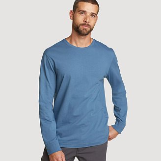 Mens Legend Wash 100% Cotton Long-Sleeve Classic T-Shirt