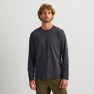 Mens Legend Wash 100% Cotton Long-Sleeve Classic T-Shirt