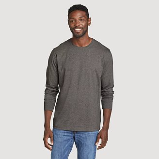 Mens Legend Wash 100% Cotton Long-Sleeve Classic T-Shirt