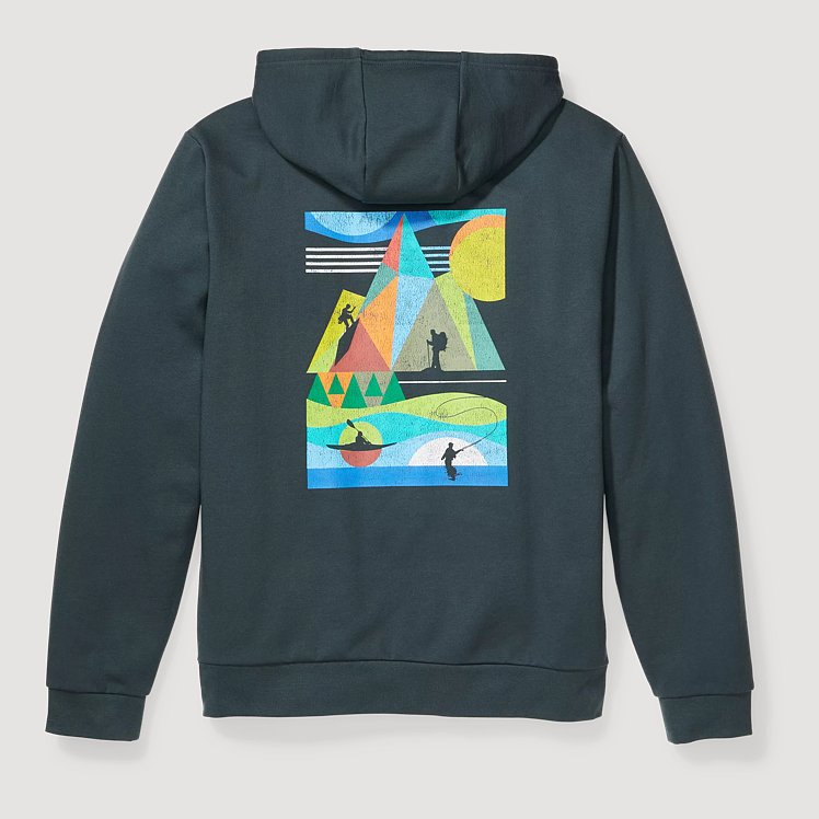 Camp Fleece Graphic Full-zip Hoodie - Multi Mountain | Eddie Bauer