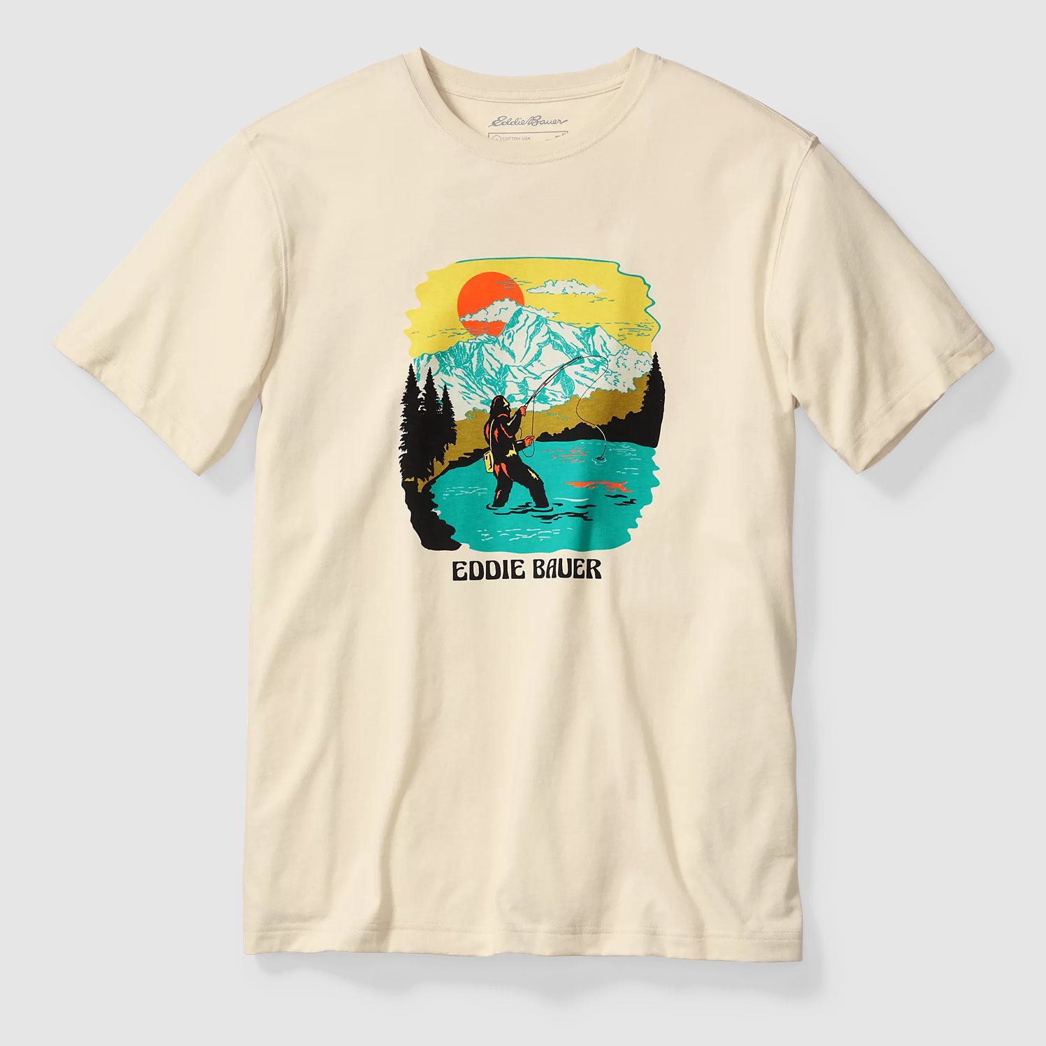 Squatch Fisherman Graphic T-Shirt
