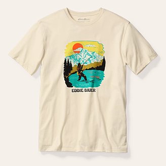 Eddie Bauer Men's Graphic T-Shirt - Squatch Patrol, Dragonfly, Medium