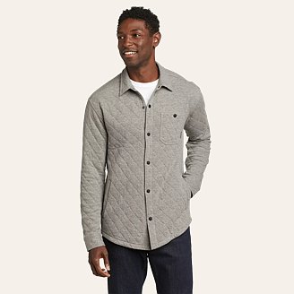 Eddie Bauer Fleece-Lined Flannel Shirt Jacket - Insulated - Save 56%