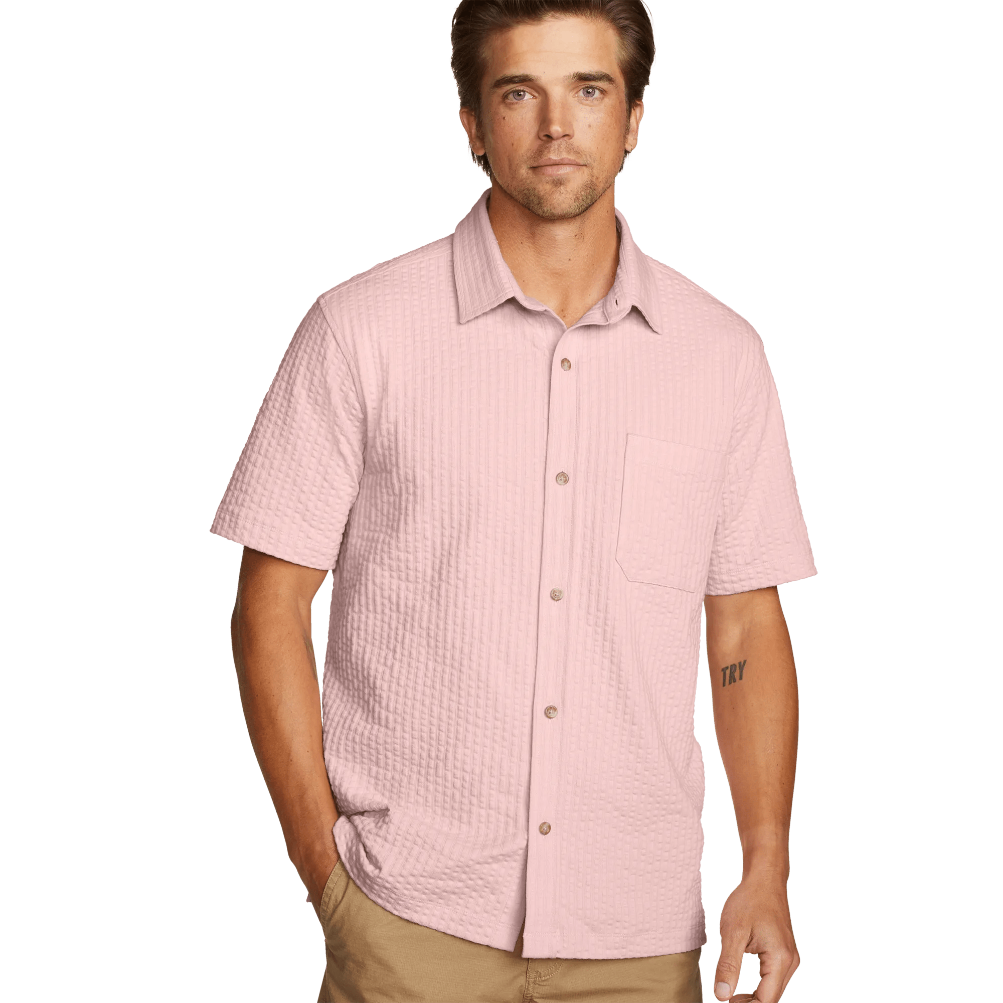 Alderpine Short-Sleeve Seersucker Shirt
