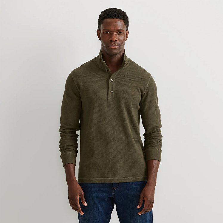 Men's Eddie's Favorite Thermal Pullover Mockneck | Eddie Bauer