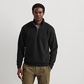 Men's Vintage Soft Faux Shearling-Lined 1/4-Zip Sweatshirt