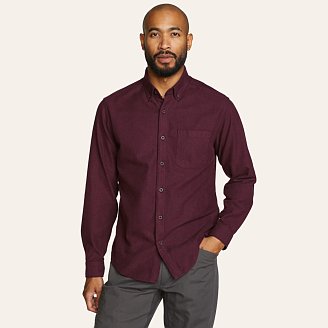 Mens Eddies Favorite Flannel Classic Fit Shirt - Solid