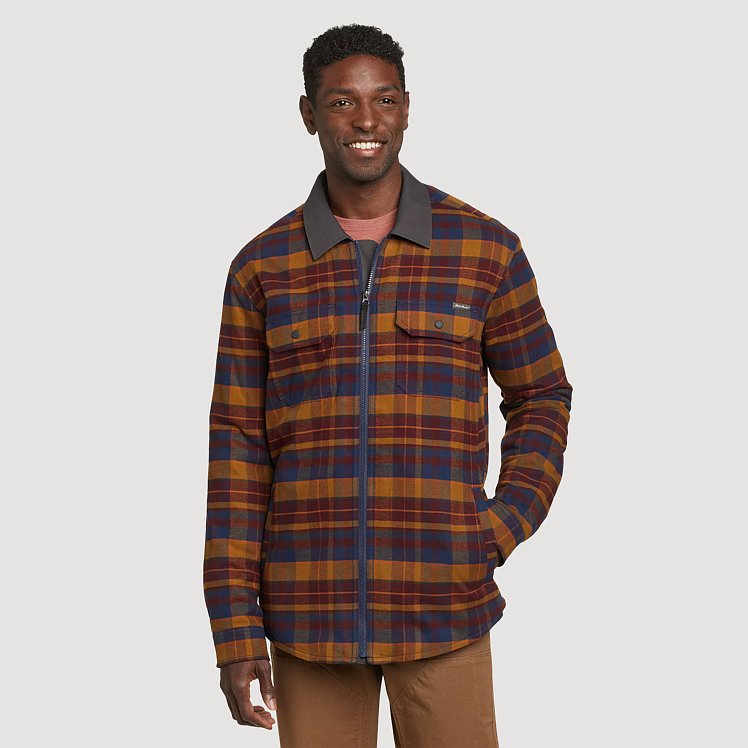 Jacket Fleece Lined Lumberjack Shirt Mens Men's Eddie's Favorite