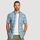 Men's Tidelands Short-Sleeve Yarn-Dyed Textured Shirt