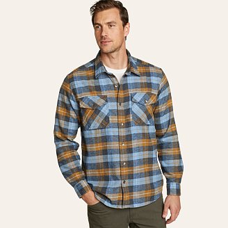 Eddie bauer lined flannel shirt best sale