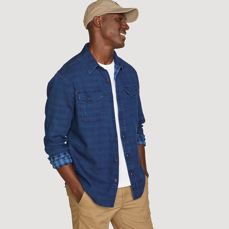 Men's Rampart Ridge Indigo Shirt | Eddie Bauer