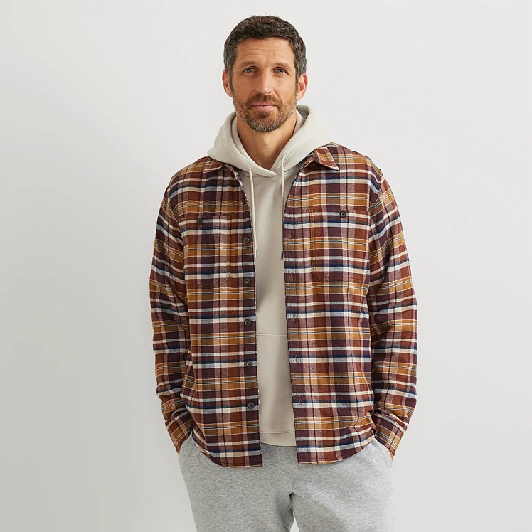 Men's Eddie's Fleece-lined Field Flannel Shirt Jacket Eddie Bauer