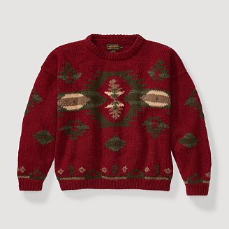 Image of Men's 1990s Southwest Intarsia Wool Sweater
