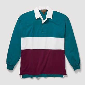 Image of Men's 1990s Block Stripe Rugby Shirt