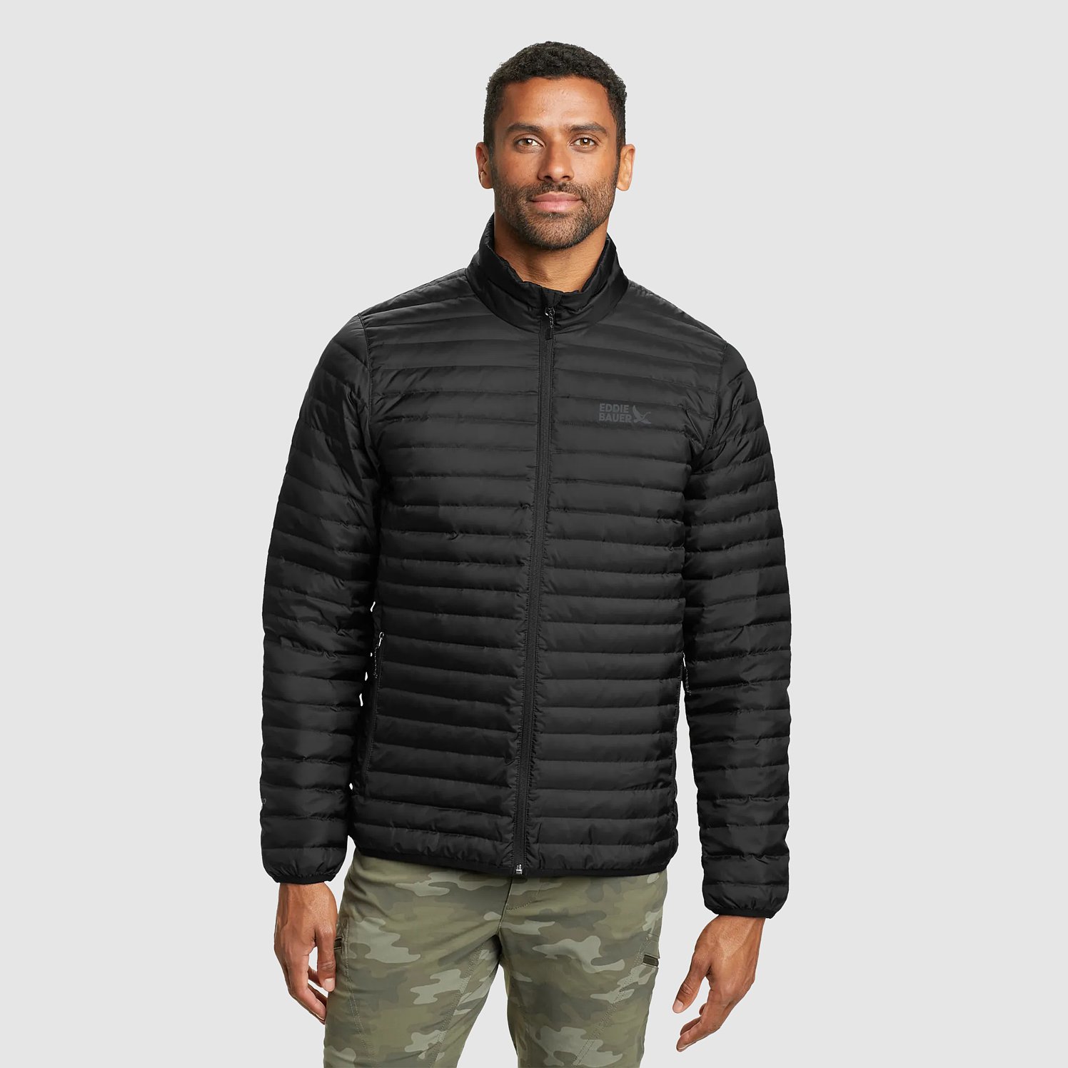 Eddie Bauer Men's Microlight Down Jacket - Black - XXL